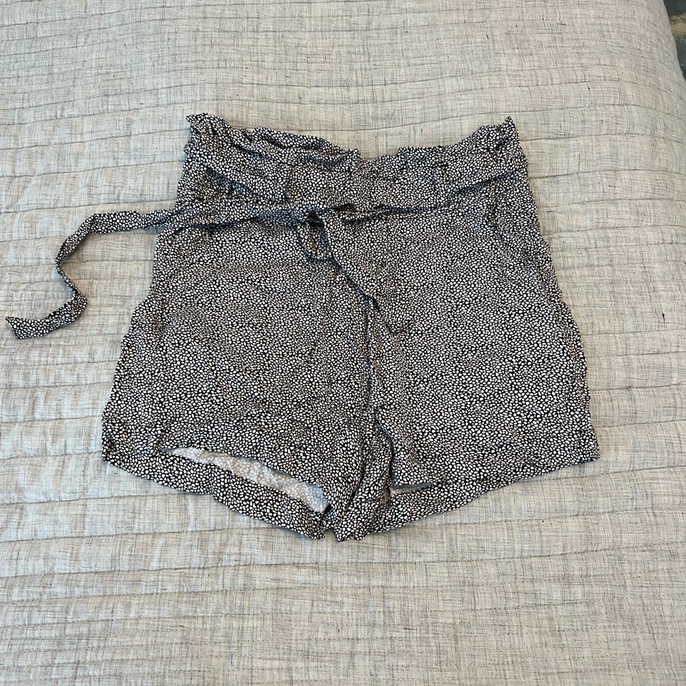 Black and white shorts